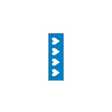 ID SHEET TAPE  BLU / HEARTS  WT  0.25 INCH  [1/ST] Shop STERIS Product Number T70102