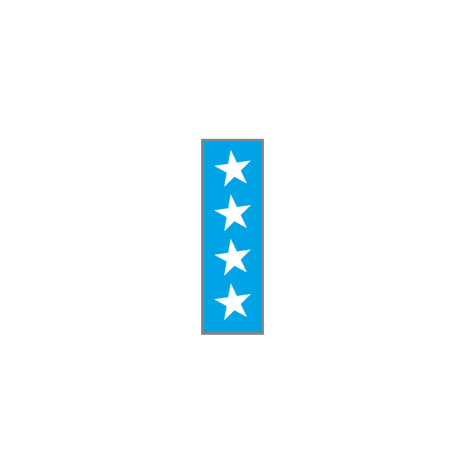 ID SHEET TAPE  MEDICAL BLU / WT STARS  0.25 INCH  [1/ST] Shop STERIS Product Number T70320
