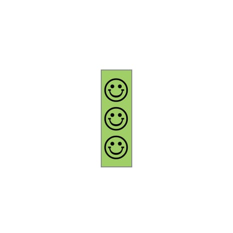 ID SHEET TAPE  LIME GRN/BLK SMILEY  0.25 INCH  [1/ST] Shop STERIS Product Number T7061309