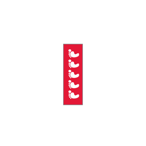 ID SHEET TAPE  RED / FOOTPRINTS  WT  0.25 INCH  [1/ST] Shop STERIS Product Number T71304