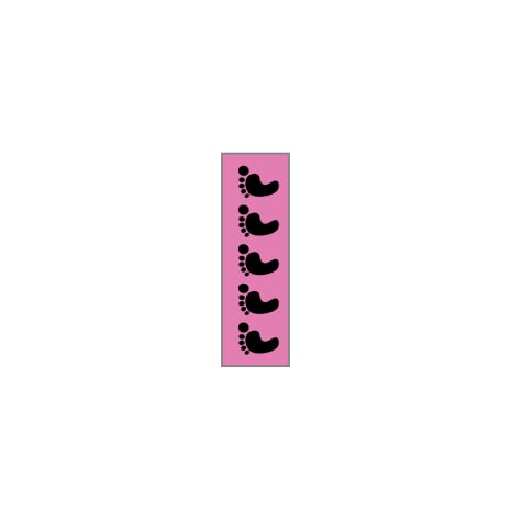 ID SHEET TAPE  PINK/BLK FOOTPRINTS  0.25 INCH  [1/ST] Shop STERIS Product Number T7131109