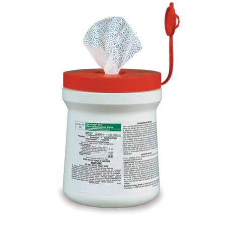 COVERAGE PLUS GERMICIDAL SURFACE WIPES (12 PLASTIC CANNISTERS OF 60 WIPES 10"X10" - FIBERBOARD BOX) Shop STERIS Product Number 1608WC