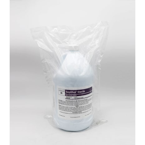 STERIS Product Number 624808 SEPTIHOL STERILE (4 X 1 GALLON PLASTIC BOTTLES - FIBERBOARD BOX)