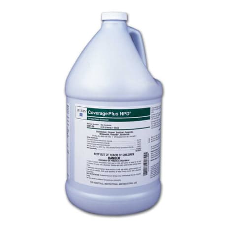 STERIS Product Number 638708 COVERAGE PLUS NPD (4 X 1 GALLON PLASTIC BOTTLES - FIBERBOARD BOX