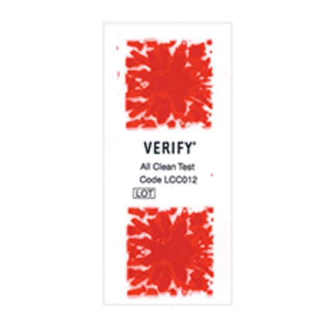 STERIS Product Number LCC012 VERIFY ALL CLEAN TEST INDICATOR / QTY OF 100