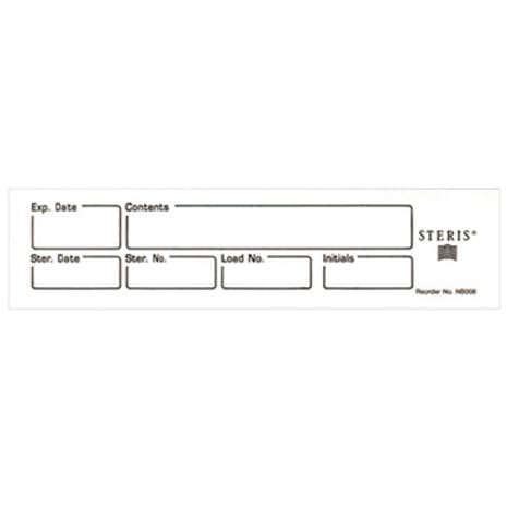 STERIS Product Number NB008 CHEMDI STERILIZATION RECORD SYSTEM (250 LABELS/BX)