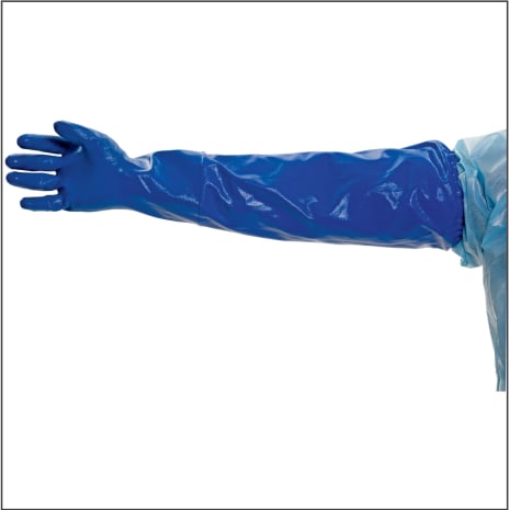 26 INCH NITRILE GLOVES ELAS CUFF SMALL BLUE [2/PR] Shop STERIS Product Number PS3224