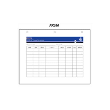 STERIS Product Number RK036 VERDOC SYSTEM 1E AND ENDO PROCESSOR CYCLE LOG FORM (100/BX)