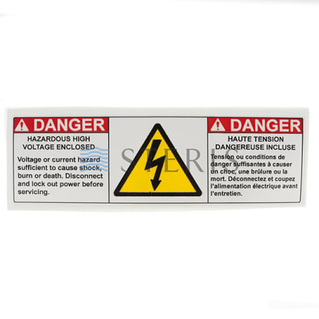 LABEL DANGER HIGH VOLTAGE Shop STERIS Product Number 303750200C