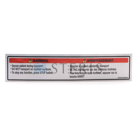 LABEL  TRANSPORT WARNING Shop STERIS Product Number 413724344