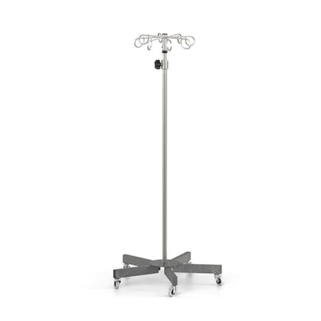 STERIS Product Number MCE210RT IV POLE STAINLESS 8-HK 5-LG STANDARD BASE