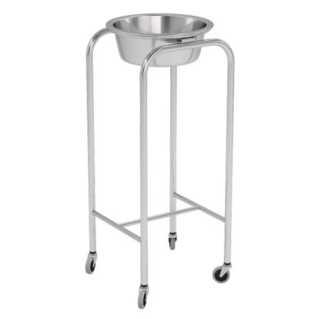 STERIS Product Number MCESOL1000 SINGLE-BOWL SOLUTION STAND STAINLESS WITH H-BRACE