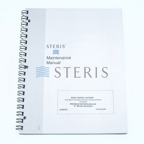 MAINT MANUAL  AMSCO SONIC ENERGY SYSTEM Shop STERIS Product Number P047162091