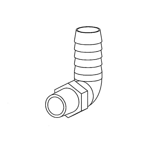 ELBOW POLYPROPYLENE 90 1/4"M X 1/2"BARB Shop STERIS Product Number P117013397