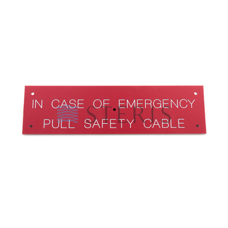 SAFETY CABLE DECAL Shop STERIS Product Number P117940106