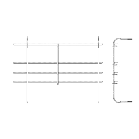 STERIS Product Number P134468834 RACK WELDMENT  RH 16 IN.