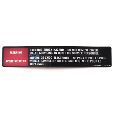 DECAL HAZARD BI-LINGUAL Achetez le numéro de produit STERIS P150784001