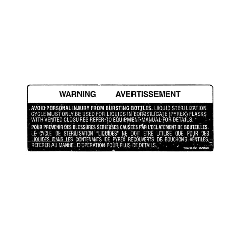 DECAL LIQUIDS WARNING Shop STERIS Product Number P150786001