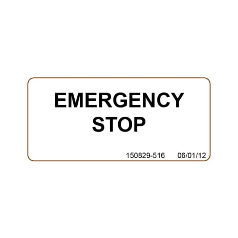 LABEL EMERGENCY STOP(ENG) Achetez le numéro de produit STERIS P150829516
