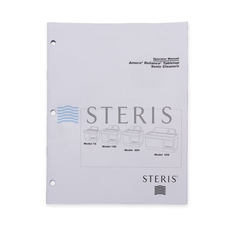 OPER MANUAL:SONIC CLEANER Shop STERIS Product Number P413720501