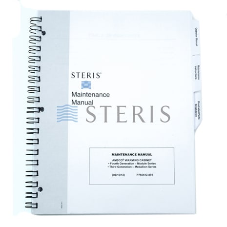 MAINT MANUAL  WARMING CABINET 3RD/4TH GENERATION Shop STERIS Product Number P756512091