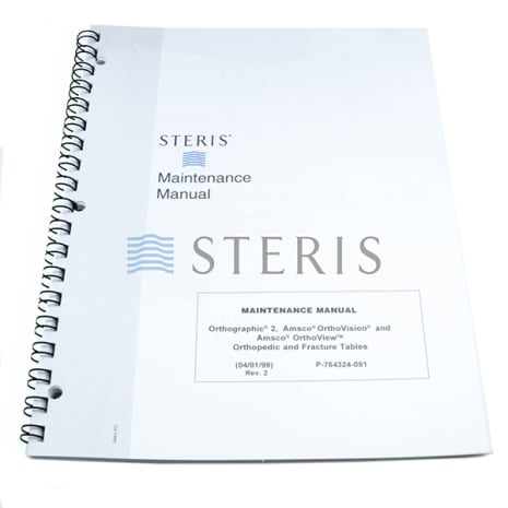 MAINT MANUAL  ORTHO 2/ORTHOVISION/ORTHOVIEW  TABLE Shop STERIS Product Number P764324091