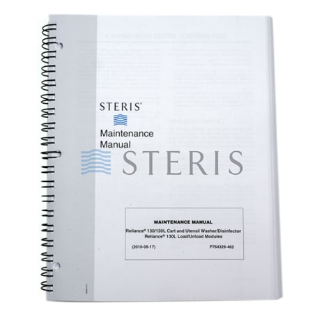 MAINT MANUAL  RELIANCE 130/130L CART/UTENSIL WSHR Shop STERIS Product Number P764329462