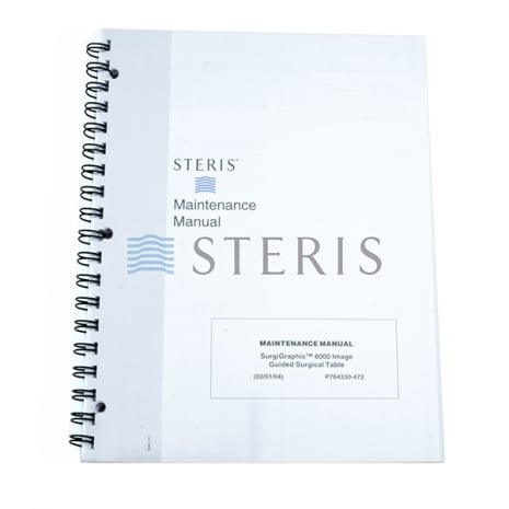 MAINT MANUAL  SURGIGRAPHIC 6000 SURGICAL TABLE Shop STERIS Product Number P764330472