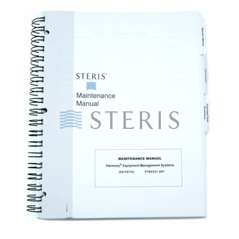 MAINT MANUAL  HARMONY EMS PHASE II EQUIP MGMNT SYS Shop STERIS Product Number P764331997