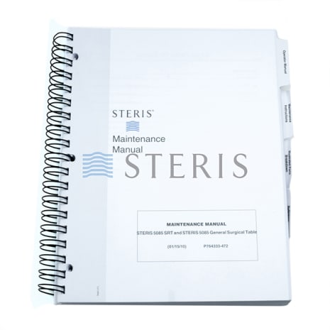 MAINT MANUAL  5085 SRT/5085 GENERAL SURGICAL TABLE Shop STERIS Product Number P764333472