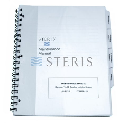 MAINT MANUAL  HARMONY VLED SURGICAL LIGHTING SYSTM Shop STERIS Product Number P764334120