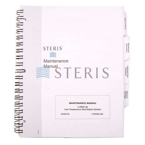 MAINT MANUAL  V-PRO 60 LOW TEMPERATURE STERILIZER Shop STERIS Product Number P764335540