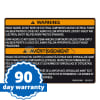 STERIS Product Number P093918099 WARNING LABEL