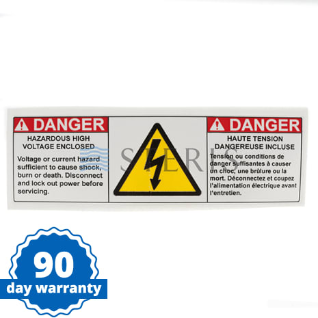 STERIS Product Number 303750200C LABEL DANGER HIGH VOLTAGE