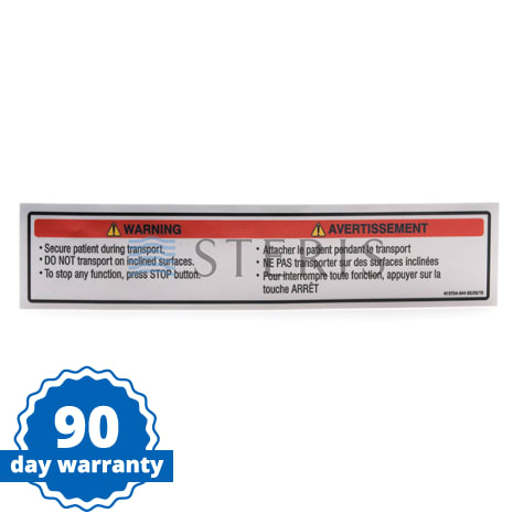 LABEL  TRANSPORT WARNING Shop STERIS Product Number 413724344