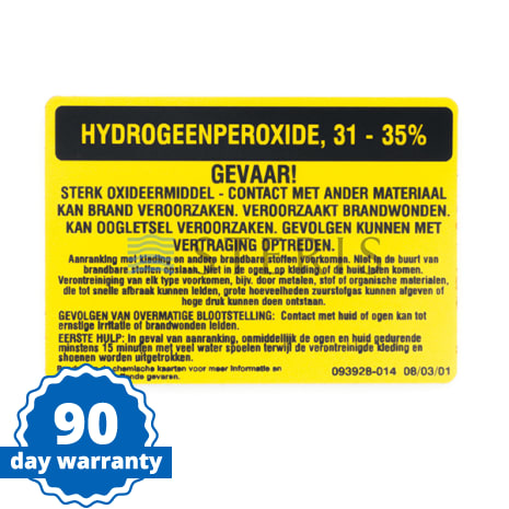 PEROXIDE LABEL Shop STERIS Product Number P093928014