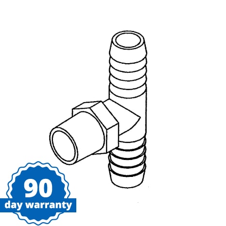 STERIS Product Number P117015140 TEE POLYPRO 1/2"BARB x3/8"NPT x1/2"BARB