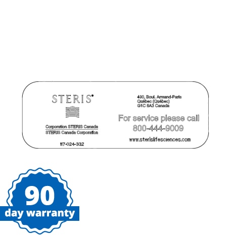 STICKER TELEPHONE & ADRESS IDENTIF Shop STERIS Product Number P117024332