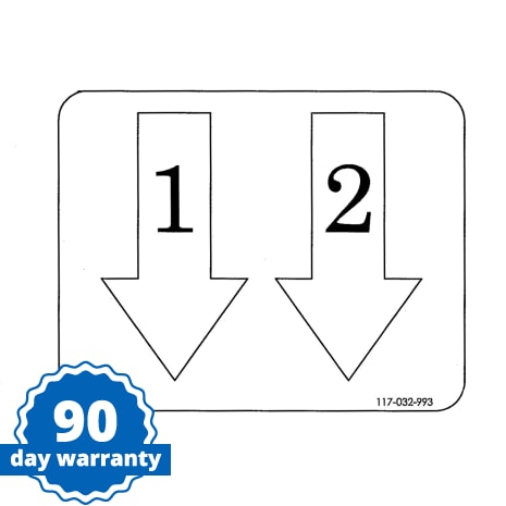 STICKER 1 AND 2 FOR LEAK TEST Shop STERIS Product Number P117032993