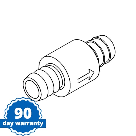 STERIS Product Number P117043451 CHECK VALVE POLYPROPYLENE 1/2"BARB