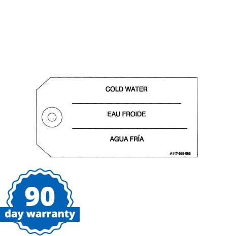 STERIS Product Number P117998086 LABEL GREEN COLD WATER