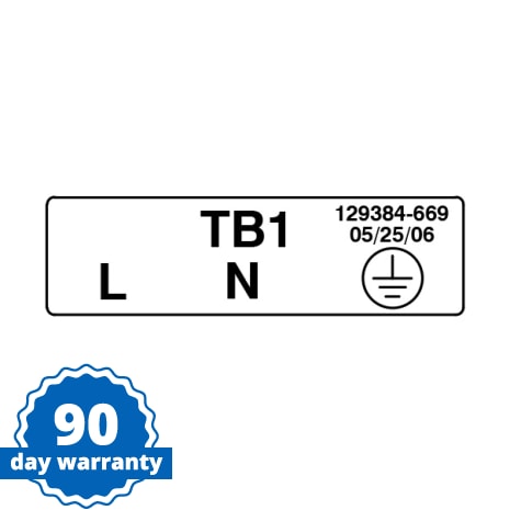 TERMINAL BLOCK LABEL Shop STERIS Product Number P129384669