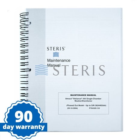 MAINT MANUAL  RELIANCE 444 BEFORE SN 3624402XXX Shop STERIS Product Number P764329133