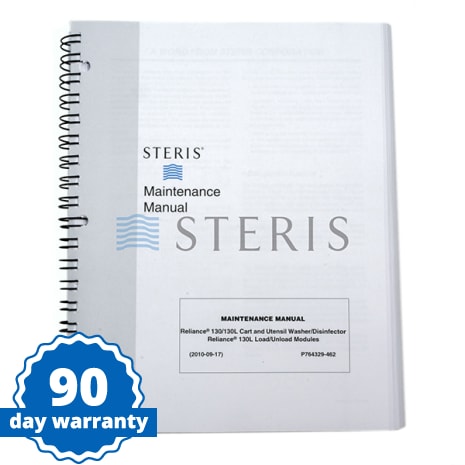 MAINT MANUAL  RELIANCE 130/130L CART/UTENSIL WSHR Shop STERIS Product Number P764329462