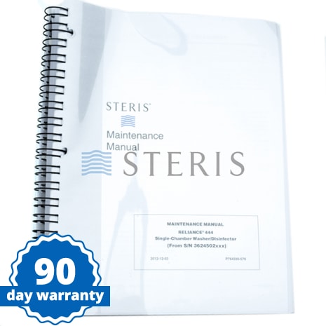 MAINT MANUAL  RELIANCE 444 AFTER SN 3624502XXX Shop STERIS Product Number P764330576