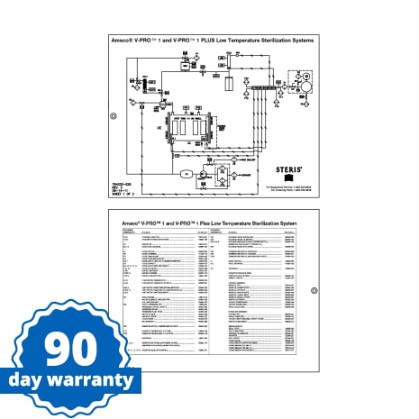 STERIS Product Number P764332529 LABEL- SCHEM/PARTS