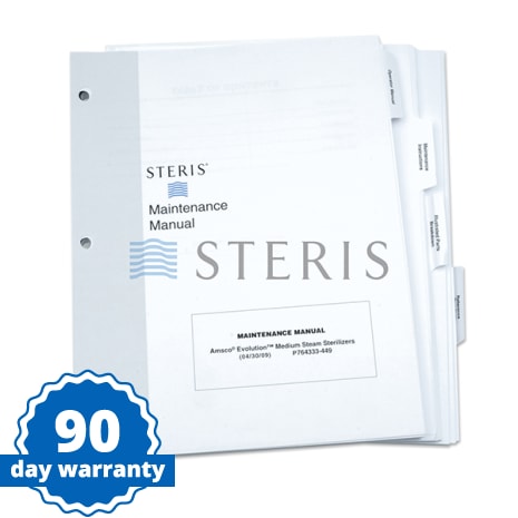 MAINT MANUAL  AMSCO EVOLUTION MEDIUM STEAM STERILIZER Shop STERIS Product Number P764333449