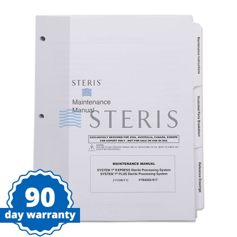 MAINT MANUAL  SYSTEM 1 EXPRES/PLUS 1 STERILE PROC Shop STERIS Product Number P764333917