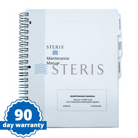 MAINT MANUAL  V-PRO MAX LOW TEMPERATURE STERILIZER Shop STERIS Product Number P764334096