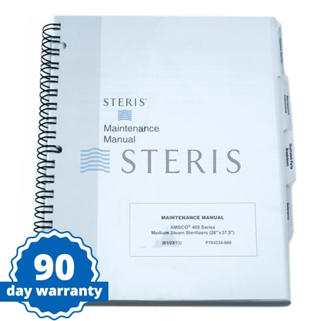 MAINT MANUAL  AMSCO 400 MEDIUM STEAM STERILIZER Shop STERIS Product Number P764334669